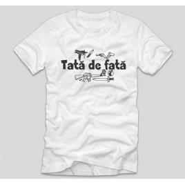 Tricou Alb, Barbati,Tata de fata,L