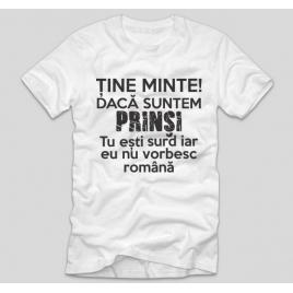 Tricou Alb, Barbati,Tine minte ,L