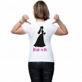 Tricou Alb, Femei,Bride to be ,XS