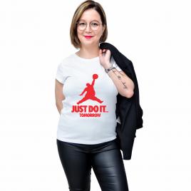 Tricou Alb, Femei,Just do it ,L