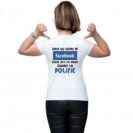 Tricou Alb, Femei,Politie ,L