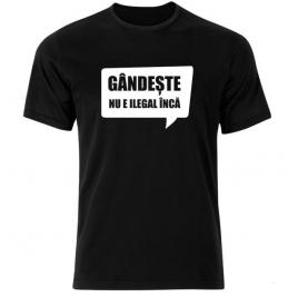 Tricou Negru,Gandeste ,L