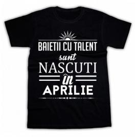 Tricou Negru,Nascuti in aprilie L