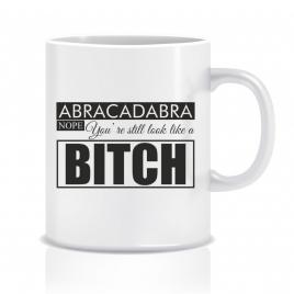 Cana personalizata Abracadabra,ceramica alba , 330 ml