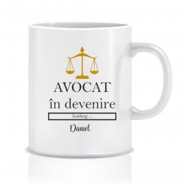 Cana personalizata Avocat in devenire,ceramica alba , 330 ml