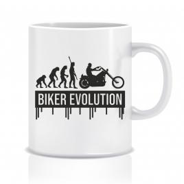 Cana personalizata Biker evolution,ceramica alba , 330 ml