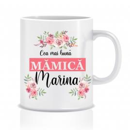 Cana personalizata Cea mai buna mami,ceramica alba , 330 ml