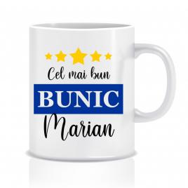 Cana personalizata Cel mai bun bunic,ceramica alba , 330 ml