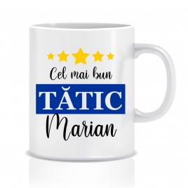 Cana personalizata Cel mai bun tatic,ceramica alba , 330 ml