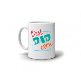 Cana personalizata Dad ever,ceramica alba, 330 ml