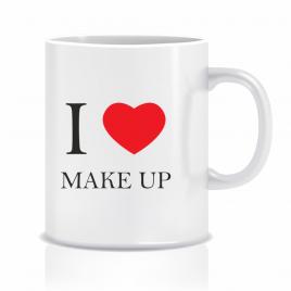 Cana personalizata Love make up,ceramica alba , 330 ml