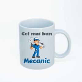 Cana personalizata Mecanic,ceramica alba , 330 ml