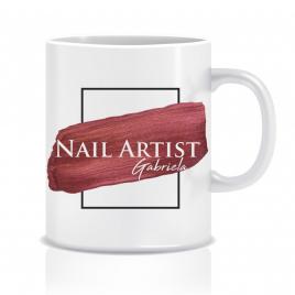 Cana personalizata Nail artist,ceramica alba , 330 ml