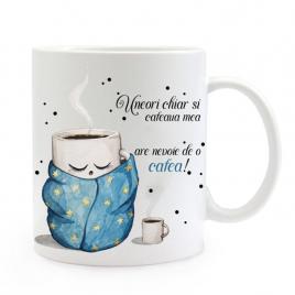 Cana personalizata cafea,ceramica alba , 330 ml