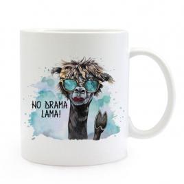 Cana personalizata no drama lama ,ceramica alba , 330 ml