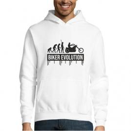 Hanorac Barbati   ,  ”Biker evolution! ”  ,XL , Alb