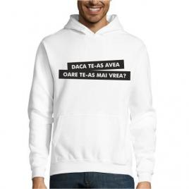 Hanorac Barbati   , ”Daca te-as avea ” ,S , Alb