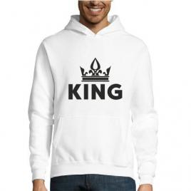 Hanorac Barbati ,  ”King ” ,XL , Alb