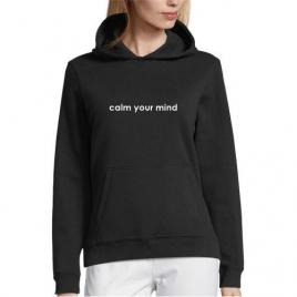 Hanorac Dama Negru ,Calm your mind , Femei, L