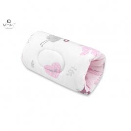 Miminu - perna pentru alaptat tip manson, din bumbac, 25 cm, baby shower pink