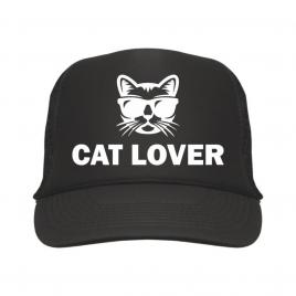 Sapca Cat Lover, bumbac, neagra