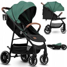 Lionelo - carucior sport alexia, 6 luni+, cu geanta pentru parinti, amortizoare, suport pentru biberon/pahar, plasa de tantari, saculet de picioare, cu upf50+, cadru din aluminiu, 0- 15 kgg, verde