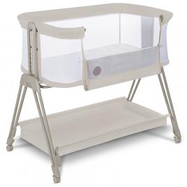 Lionelo - patut co-sleeper luna, 2 in 1, cu setare unghiulara, cu roti, reglabil in 6 pozitii pe inaltime, bej