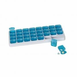 Cutie depozitare medicamente, 31 compartimente, alb/albastru, 5569