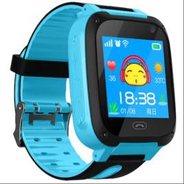 Ceas Smartwatch pentru copii, Slot Cartela SIM, GPS Tracker, Buton Urgenta SOS, Monitorizare Live, Apelare, Albastru