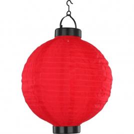 Lampion solar LED, diametru 20 cm, rosu, Vivo