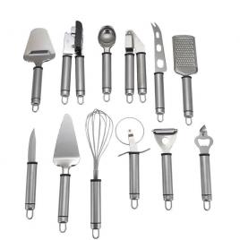 Set 12 ustensile bucatarie din otel inoxidabil, VIVO