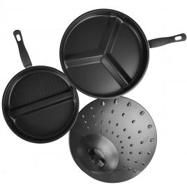 Set 2 tigai multifunctionale Bright&Homely BH055, Negru
