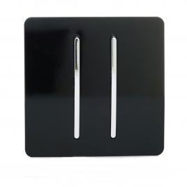 Set 3 bucati Comutator dublu Trendi Switch Piano Negru, 250V, 10A