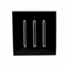 Set 3 bucati Comutator tripla Trendi Switch Piano Negru, 250V, 10A
