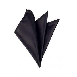 Batista de buzunar pentru sacou, cu aspect matasos, 21 x 21 cm, negru