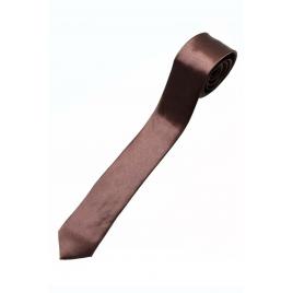 Cravata cu aspect matasos, maro, 155 x 5 cm, Vivo