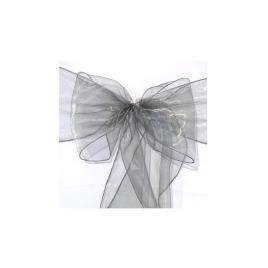 Fundita organza 25 bucati, 20 cm x 2.8 m, Grey, OCHAIR