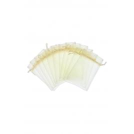 Saculeti organza, 10x15 cm, 25 bucati, Cream , OBAGLARGE