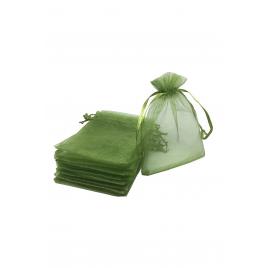 Saculeti organza, 10x15 cm, 25 bucati, Dark Green, OBAGLARGE