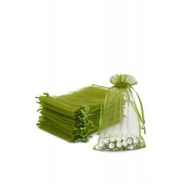 Saculeti organza, 10x15 cm, 25 bucati, Light Green, OBAGLARGE