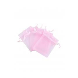 Saculeti organza, 10x15 cm, 25 bucati, Light Pink, OBAGLARGE