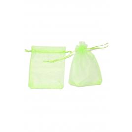 Saculeti organza, 10x15 cm, 25 bucati, Lime Green, OBAGLARGE