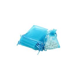 Saculeti organza, 10x15 cm, 25 bucati, Ocean Blue, OBAGLARGE