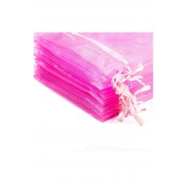 Saculeti organza, 5x7 cm, 25 bucati, Neon Pink , OBAGSMALL