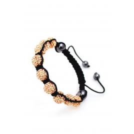 Bratara Shamballa, cu cristale, Gold