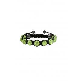 Bratara Shamballa, cu cristale, Green