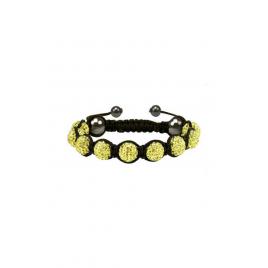 Bratara Shamballa, cu cristale, Yellow