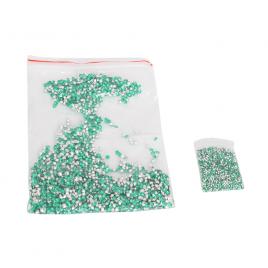 Set pietre acrilice decorative, diamant, doua marimi, 4.5 mm si 2.5 mm, 75 g, Green, Vivo