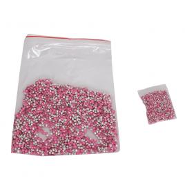 Set pietre acrilice decorative, diamant, doua marimi, 4.5 mm si 2.5 mm, 75 g, Hot Pink, Vivo