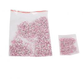 Set pietre acrilice decorative, diamant, doua marimi, 4.5 mm si 2.5 mm, 75 g, Pink, Vivo